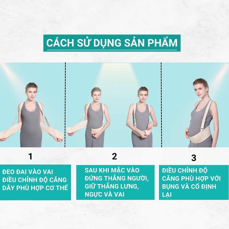 Đai Đỡ Bụng Bầu DB01 Co Dãn 4 Chiều Giảm Đau Lưng Phù Chân