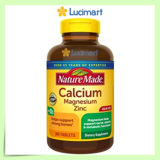 Viên uống Calcium Magnesium Zinc Nature Made bổ sung Canxi, Kẽm thumbnail