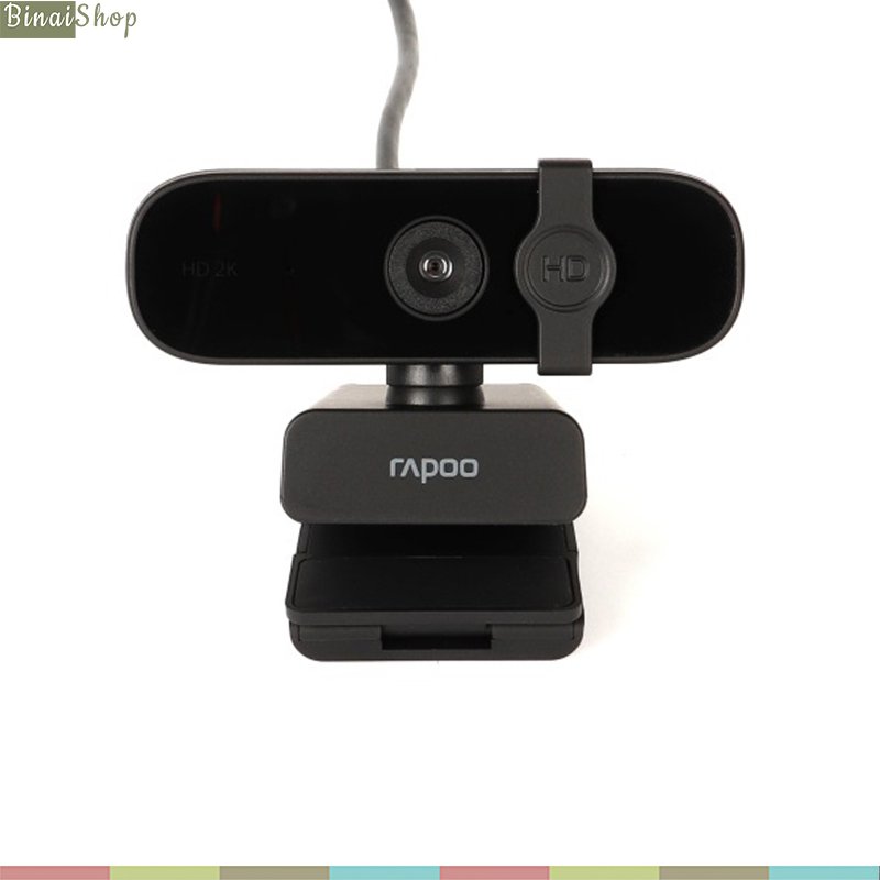 Rapoo C280 - Webcam Họp Trực Tuyến Tự Động Lấy Nét, Phân Giải 2K, Góc Rộng 85°, Khử Tiếng Ồn Kép