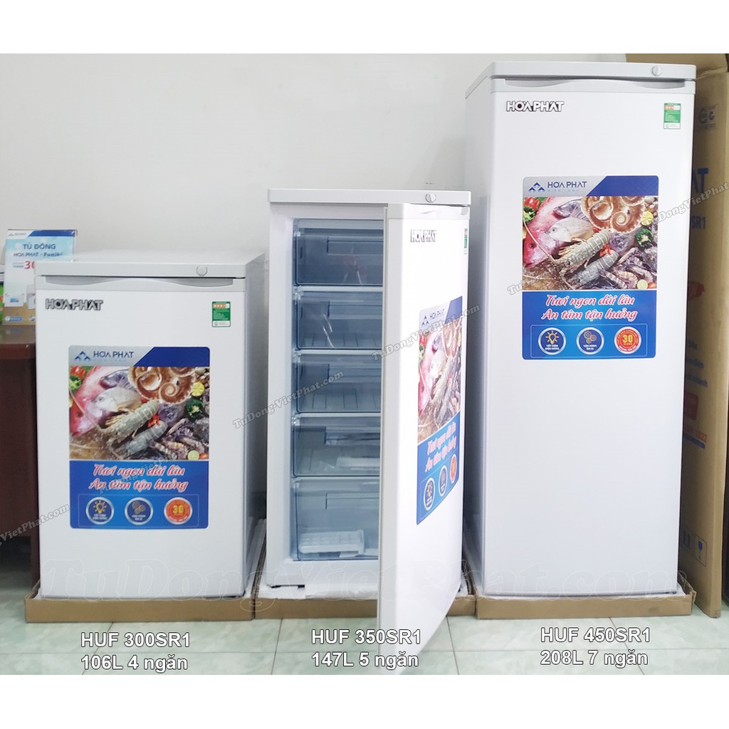 [HCM]Tủ đông đứng Hòa Phát 147 Lít HUF-350SR1 ngăn (Miễn phí giao tại HCM-ngoài tỉnh liên hệ shop)