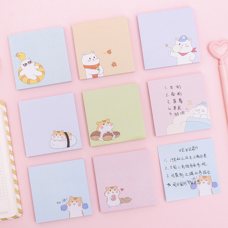 Note ghi chú vuông hoạt hình 80 tờ