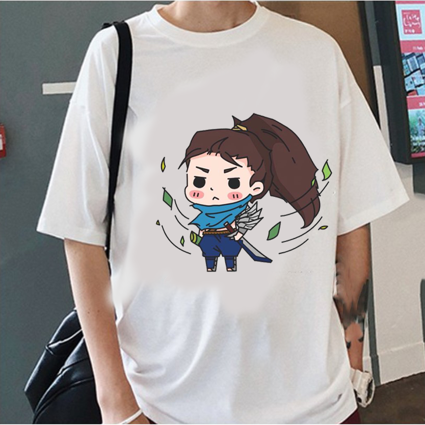 Áo thun nam tay ngắn chất cotton cổ tròn, Áo phông nam cộc tay in hình YASUO siêu đẹp - ÁO THUN TỐC CHIẾN 2020