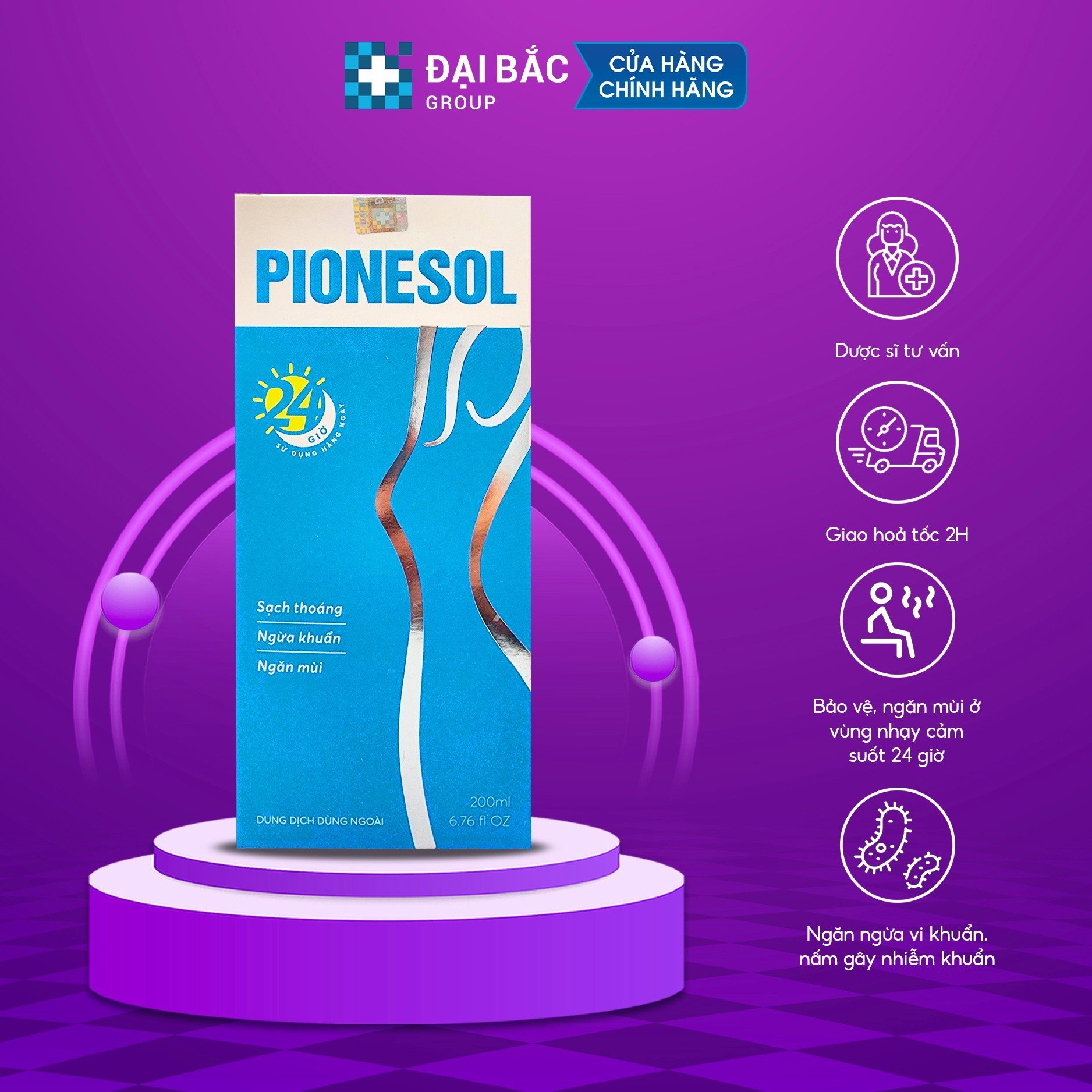 Dung dịch vệ sinh phụ nữ PIONESOL 200ml/chai