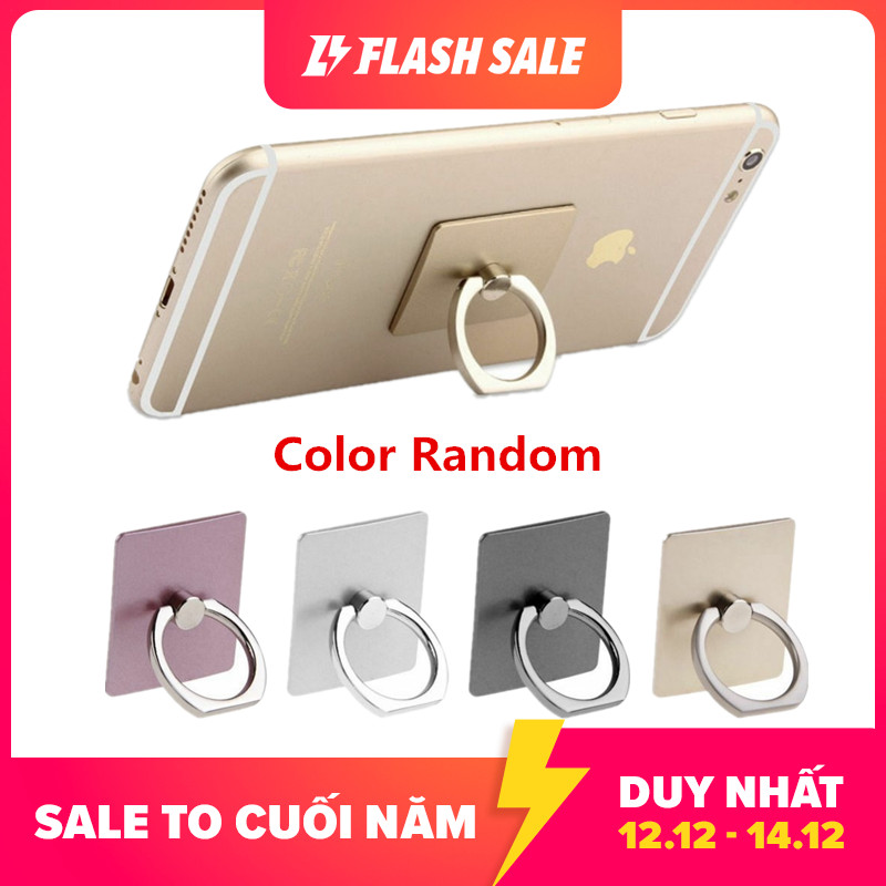Zeallion 1 Pcs 360 Degree Aluminum Metal Universal Square Finger Ring Stand Holder For Mobile Phone (Color Random)
