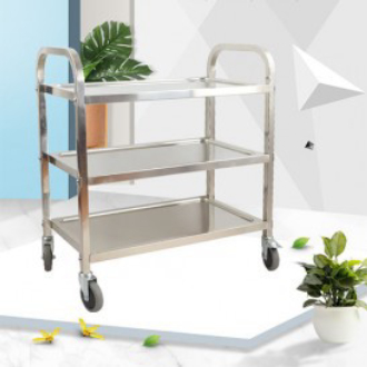 Xe đẩy thức ăn 3 tầng bằng inox