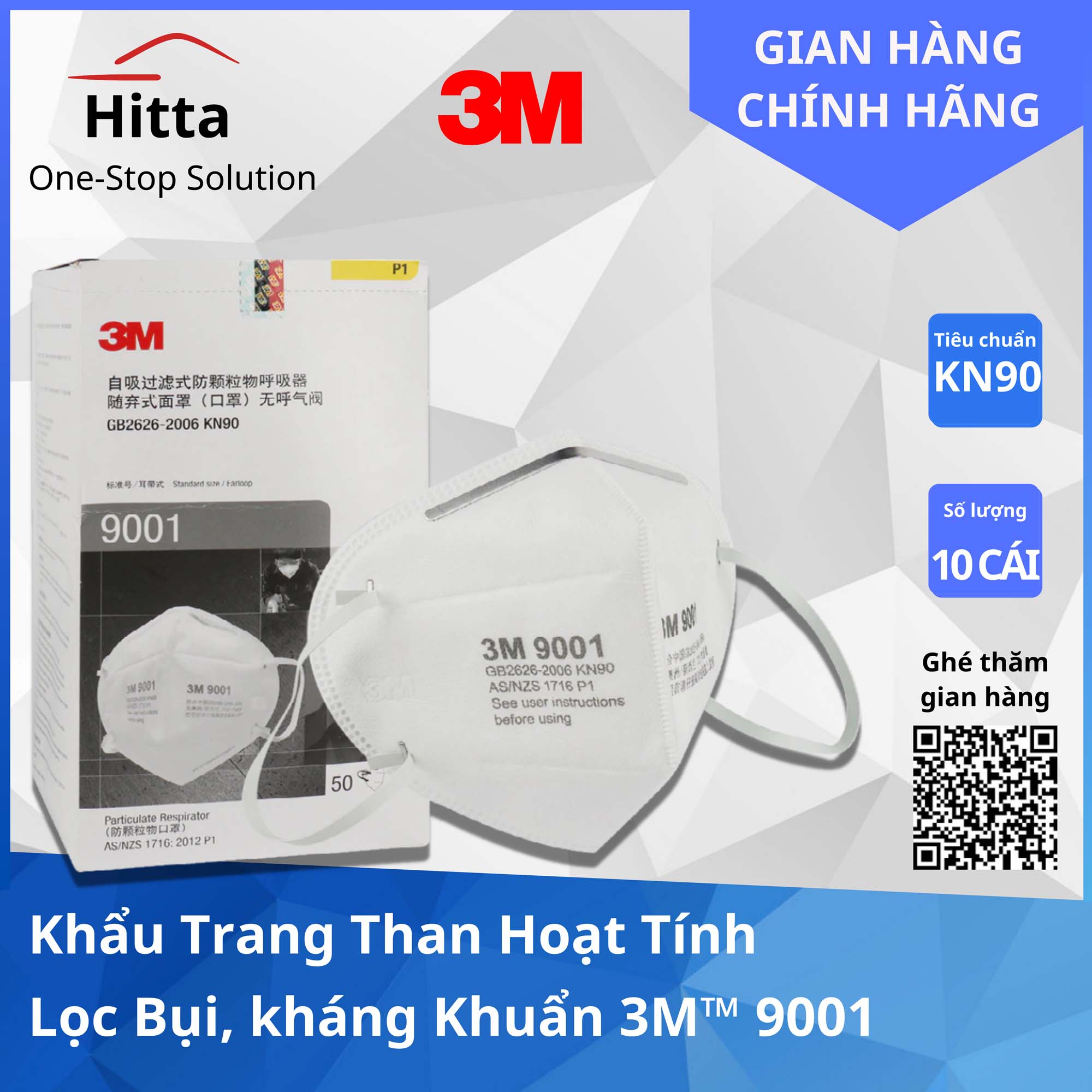[Combo 20] Khẩu trang 3M 9001 (10 cái) + 3M 9013 (10 cái)