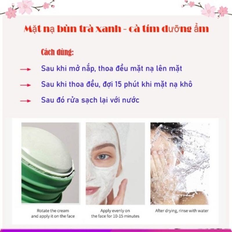 Mặt Nạ Bùn Mengsiqi Đầu Lăn Trà Xanh
