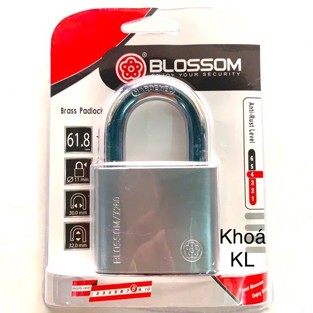 Ổ khoá 6 phân BLOSSOM hàng cao cấp (khoá bấm)