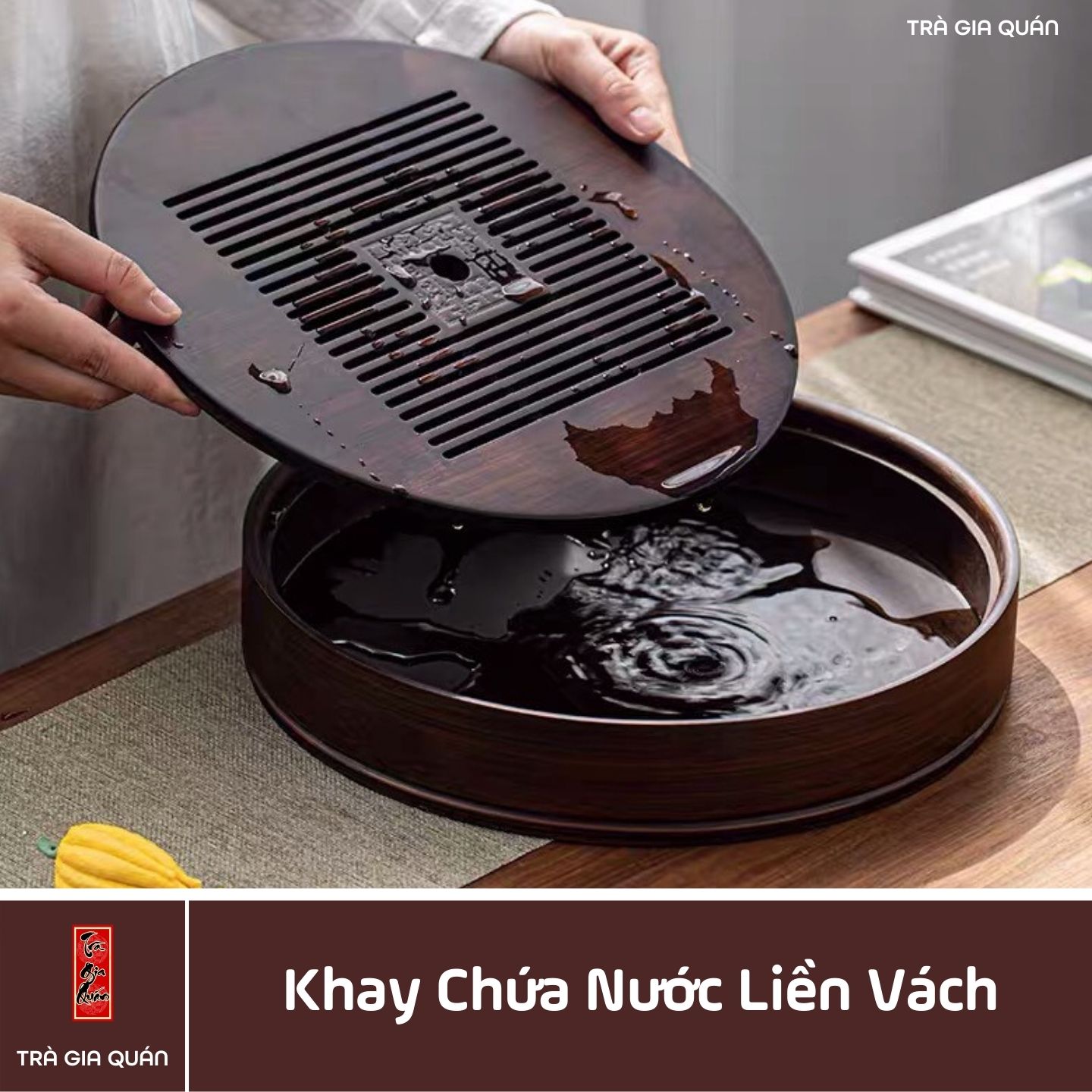 Khay Trà Tre Cao Cấp Tròn KT 09