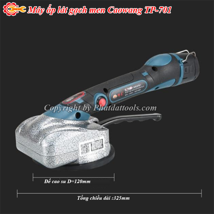 Máy ốp lát gạch Caowang TP701-2 chức năng đầm rung+hít gạch-Pin 2200mAh