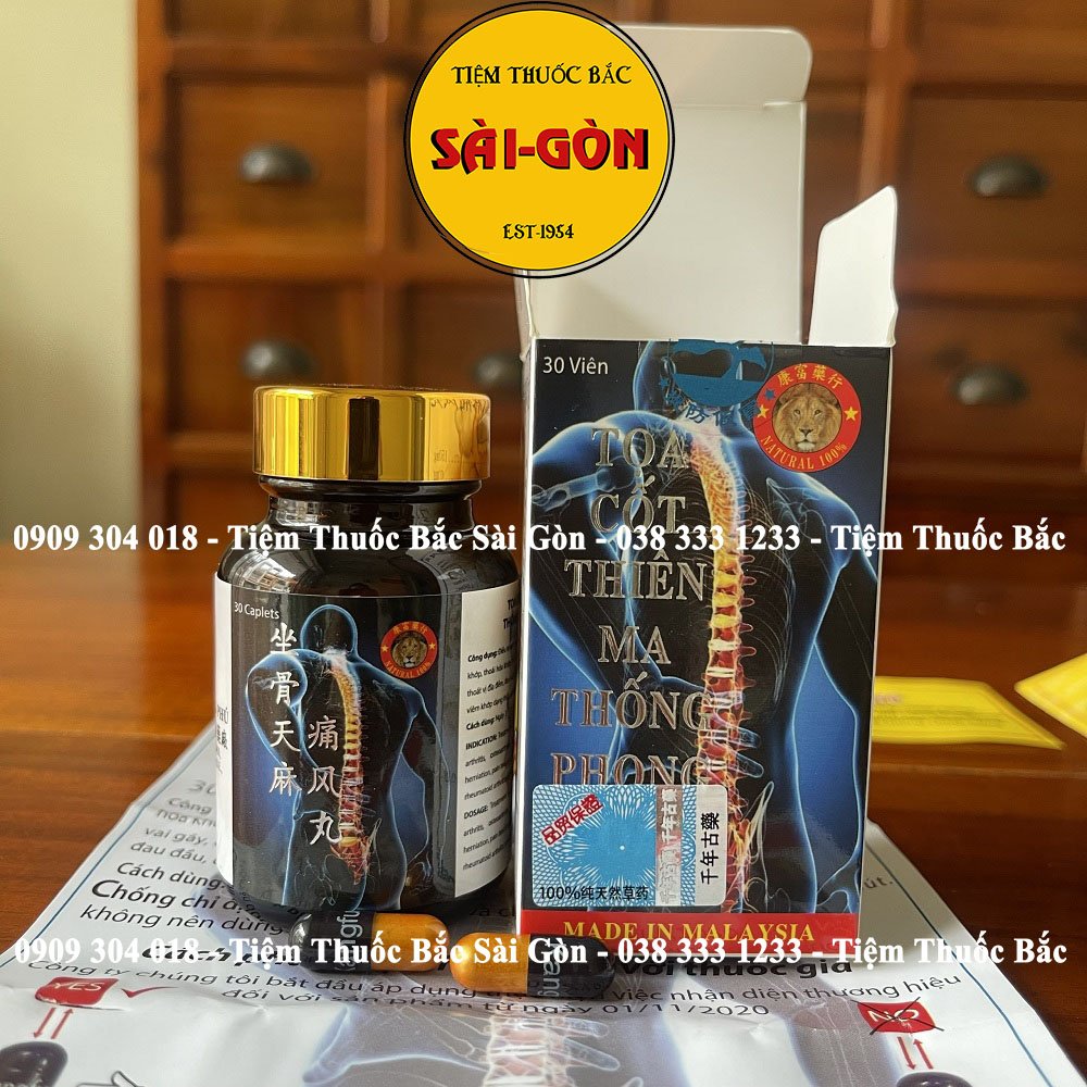Toạ cốt thiên ma thống phong hoàn, chai sành, tem xanh