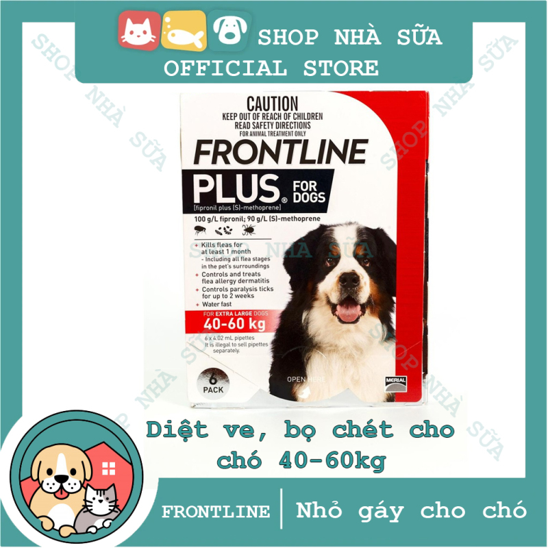 Thuốc Nhỏ Gáy Trị Ve và Bọ Chét Trên Chó 40kg - FRONTLINE PLUS DOG - 1 tuýp 4.02ml - Nông Trại Thú Cưng