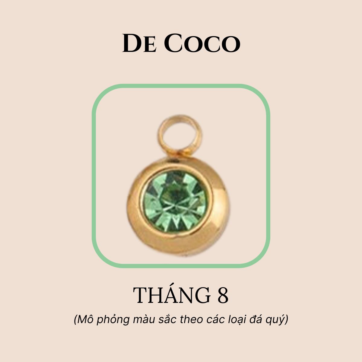 Không đen gỉ - vòng tay, lắc tay nữ đá tháng sinh birth stone de coco