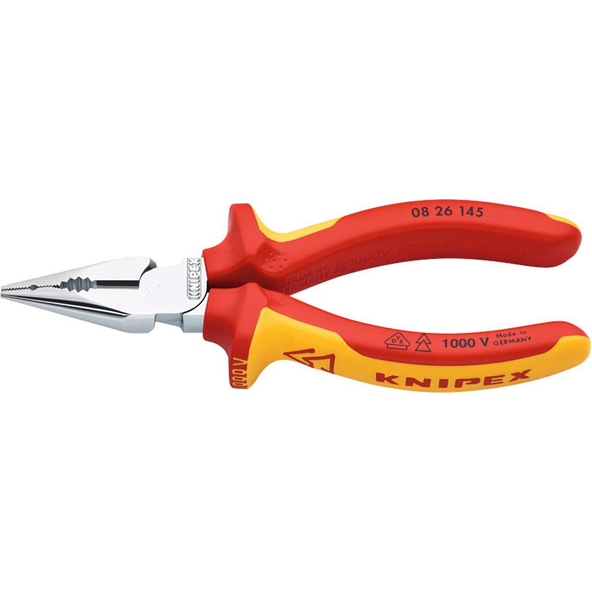 Kềm đa năng mũi thon knipex cách điện 1000v dài 145 mm 08 26 145