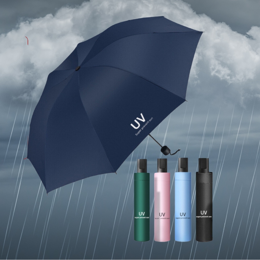 Ô dù che mưa nắng chống tia UV gấp gọn mini tiện lợi, hai lớp dày dặn, ô dù cầm tay chắc chắn