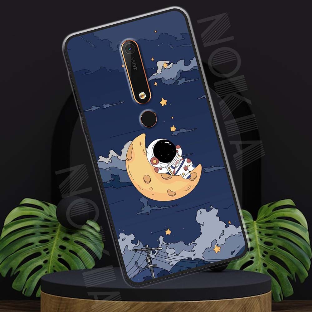 Ốp lưng nokia 6.1, nokia 6 mẫu bst vũ trụ, không gian, phi hành gia tpu