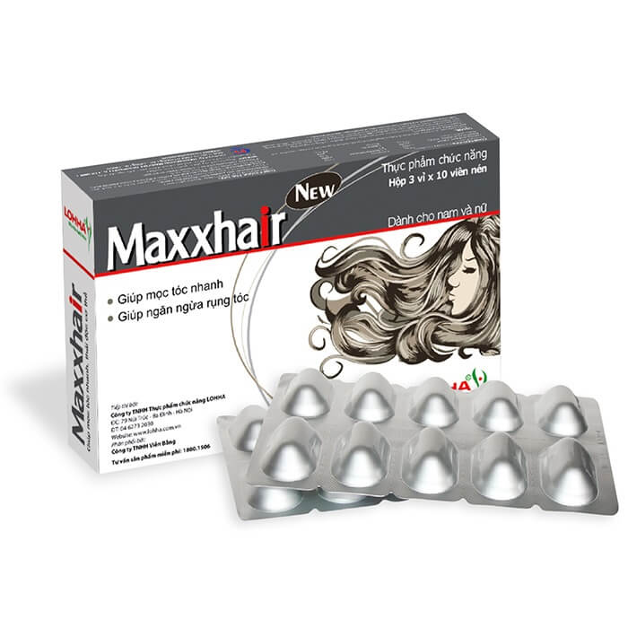 Maxxhair - Viên uống kích thích mọc tóc, giúp thải độc, bổ sung vitamin và khoáng chất - giúp tóc mọc nhanh hơn, chắc khỏe hơn - hộp 30 viên | Lazada.vn