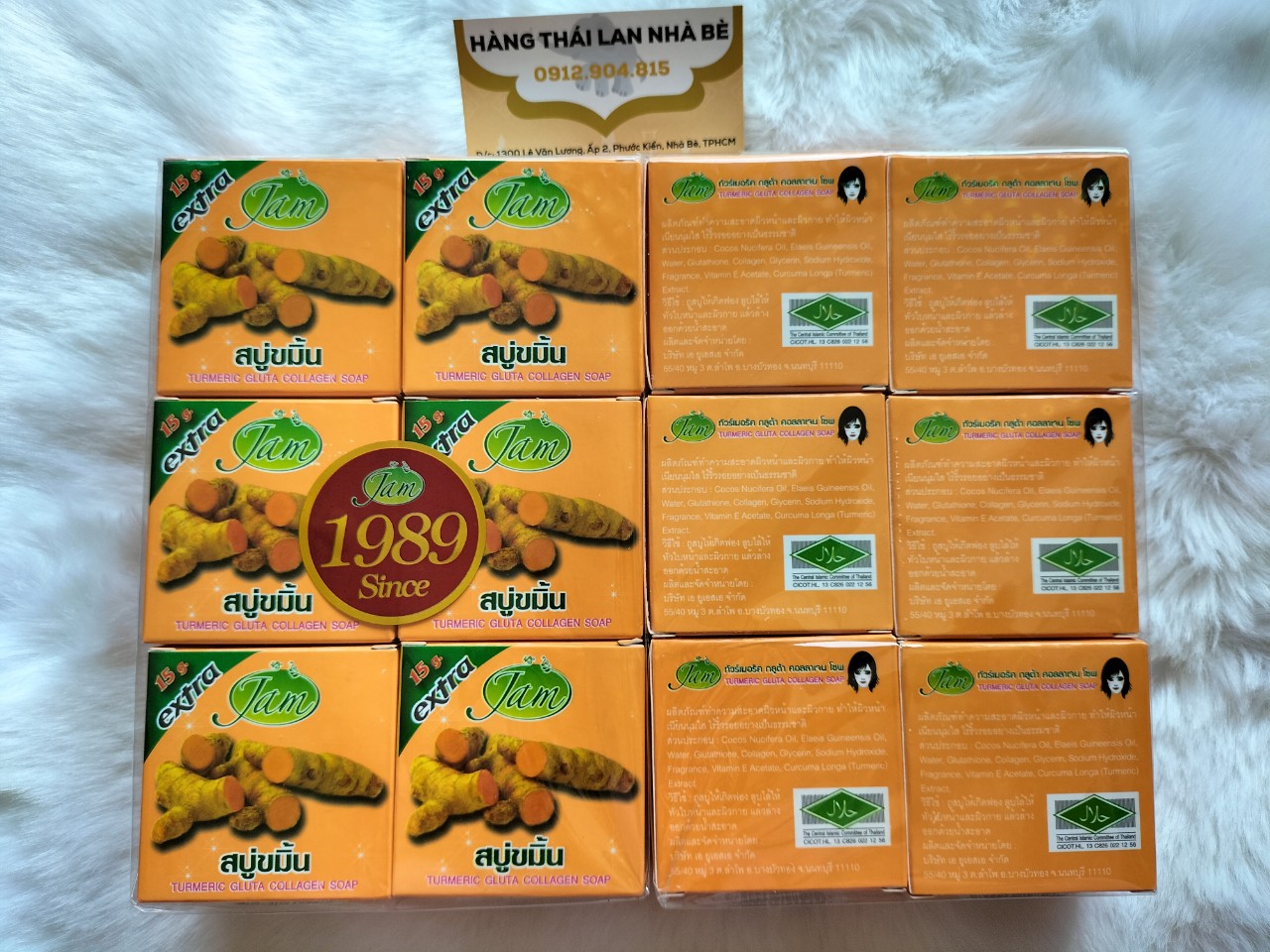 3 cục Xà Bông Nghệ Thái lan Jam