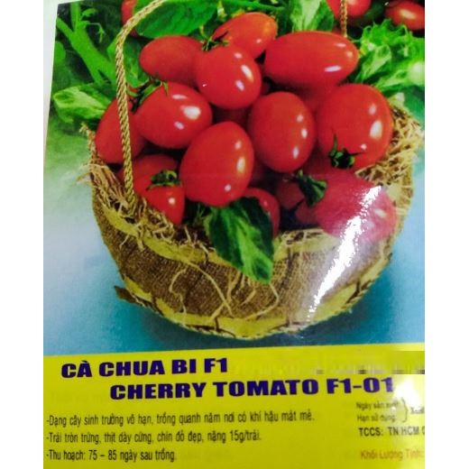 Hạt Cà Chua Bi Cherry Đỏ F1 - Gói 0,1 Gram