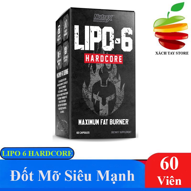 Viên Đốt Mỡ Mạnh Nutrex Lipo 6 Hardcore 60 Viên