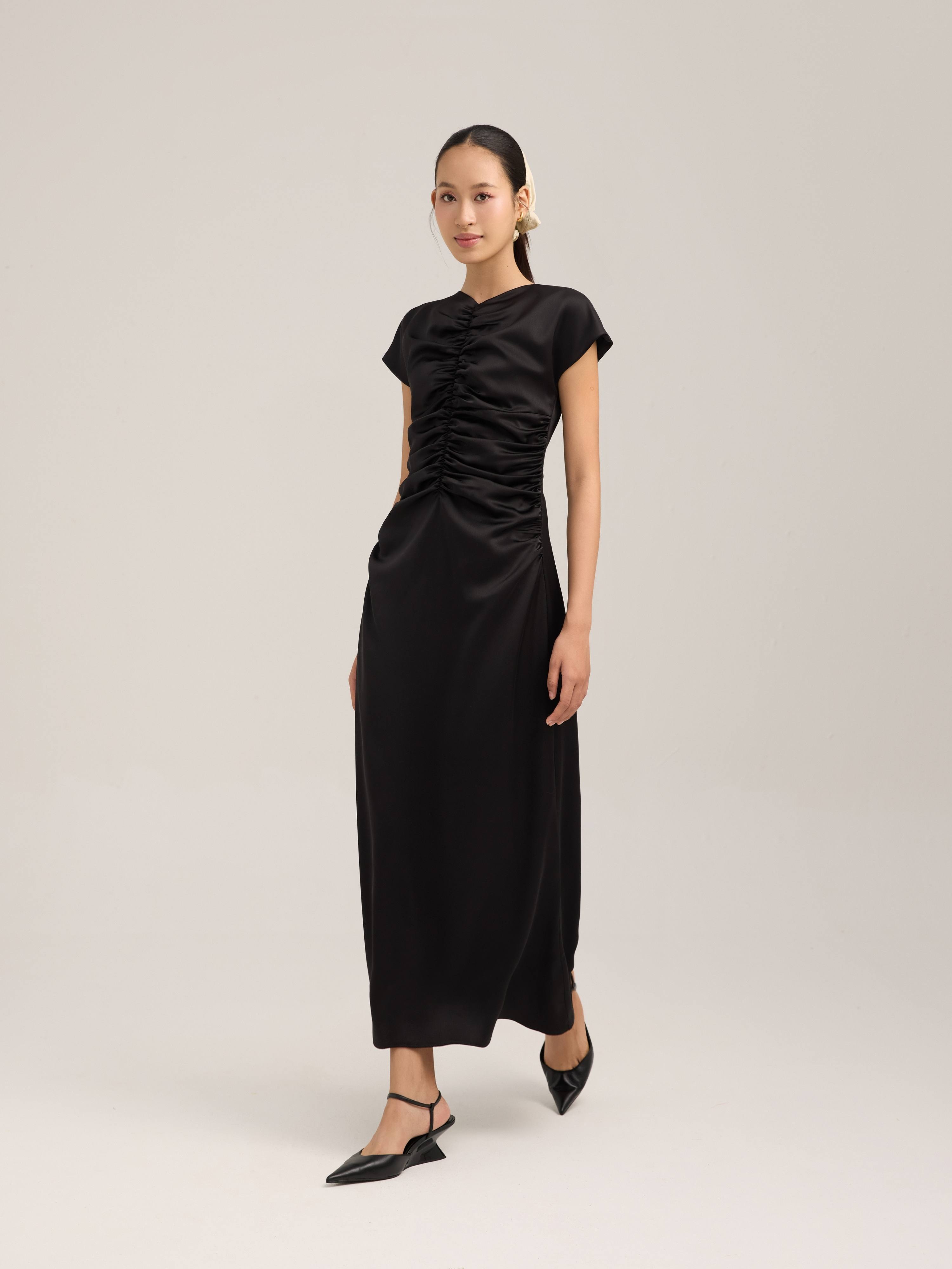 Đầm lụa midi Mauve Jane dress