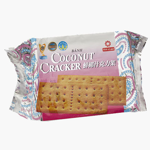 Bánh Quy Coconut Cracker Jessica Bạc Vuông (Gói 178g)