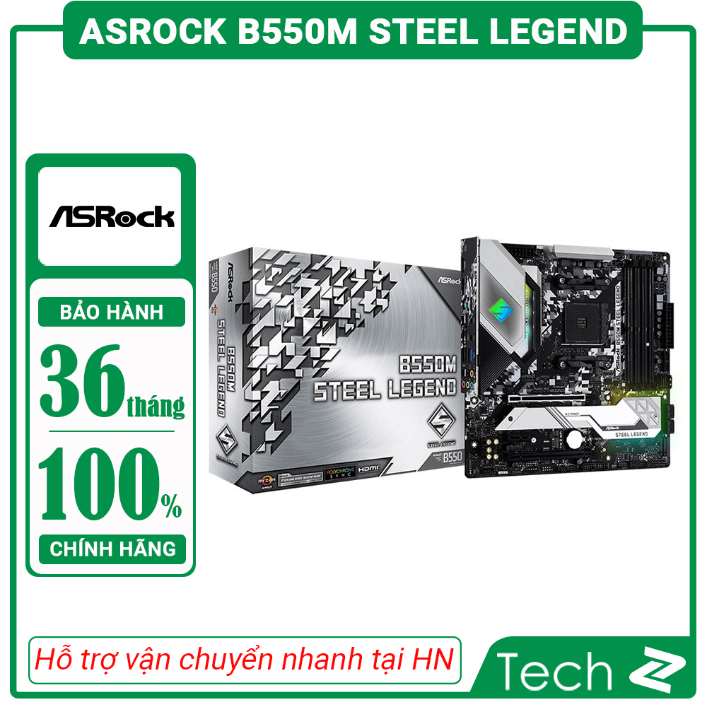 Mainboard ASROCK B550M STEEL LEGEND AMD B550, Socket AM4, m-ATX, 4 khe RAM
