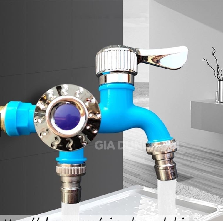 Vòi Nước 2 Đầu Độc Lập, Đầu Chia Vòi Nước Thông Minh, Vòi Nước Đôi Độc Lập