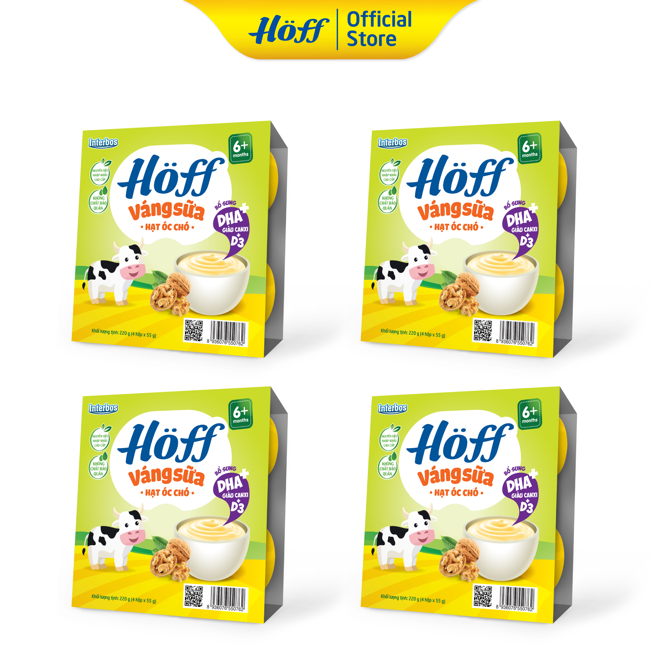 Váng sữa hạt Óc chó Hoff (4 vỉ - 16 hộp)