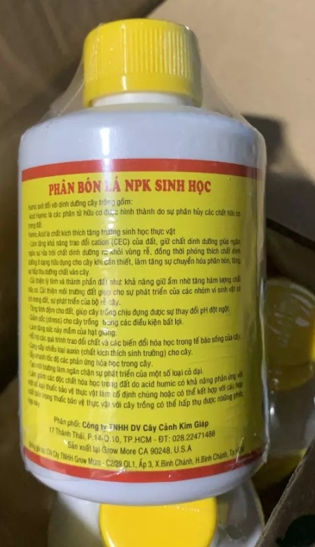 Phân bón lá Humic Acid 322  - chai 235ml