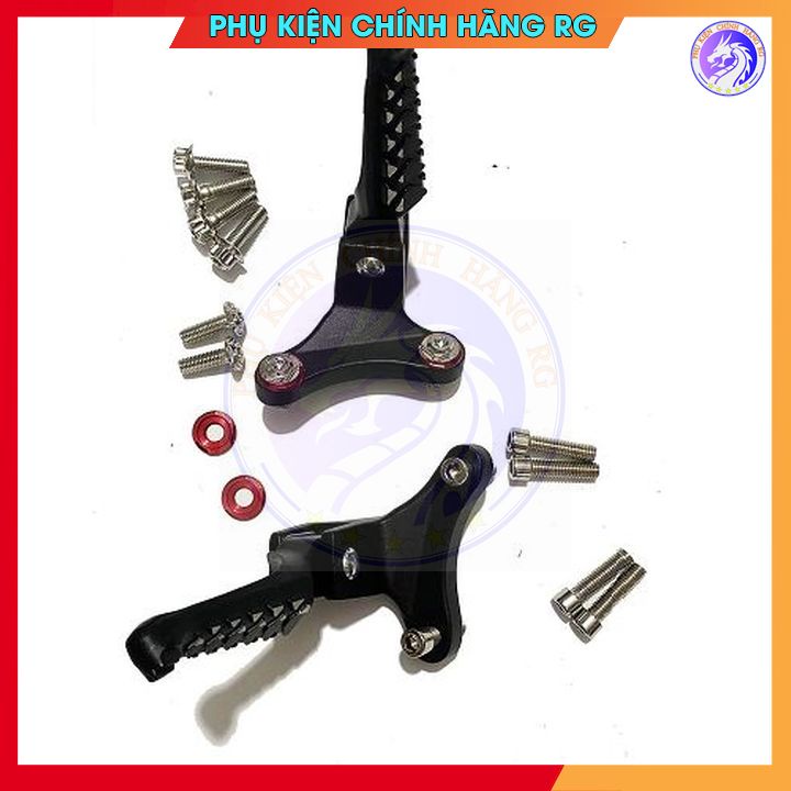 Gác chân xe máy ex winner sonic kiểu malay tặng kèm pat cnc 10li
