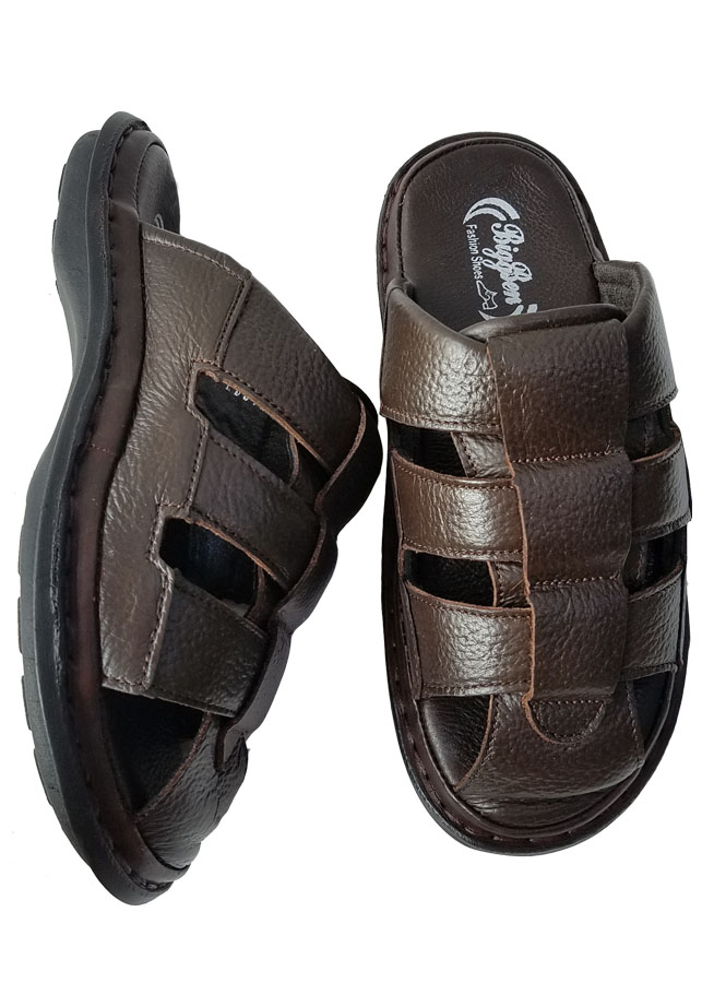 Dép Nam Bít Đầu Da Bò BIGBEN Cao Cấp DN215
