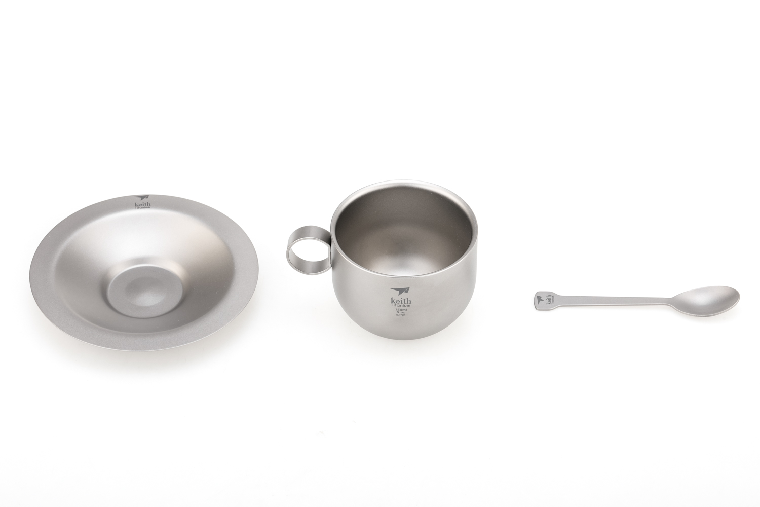 [HCM]Bộ tách uống cà phê Titanium Keith Ti3601 (Ly cách nhiệt 2 lớp)