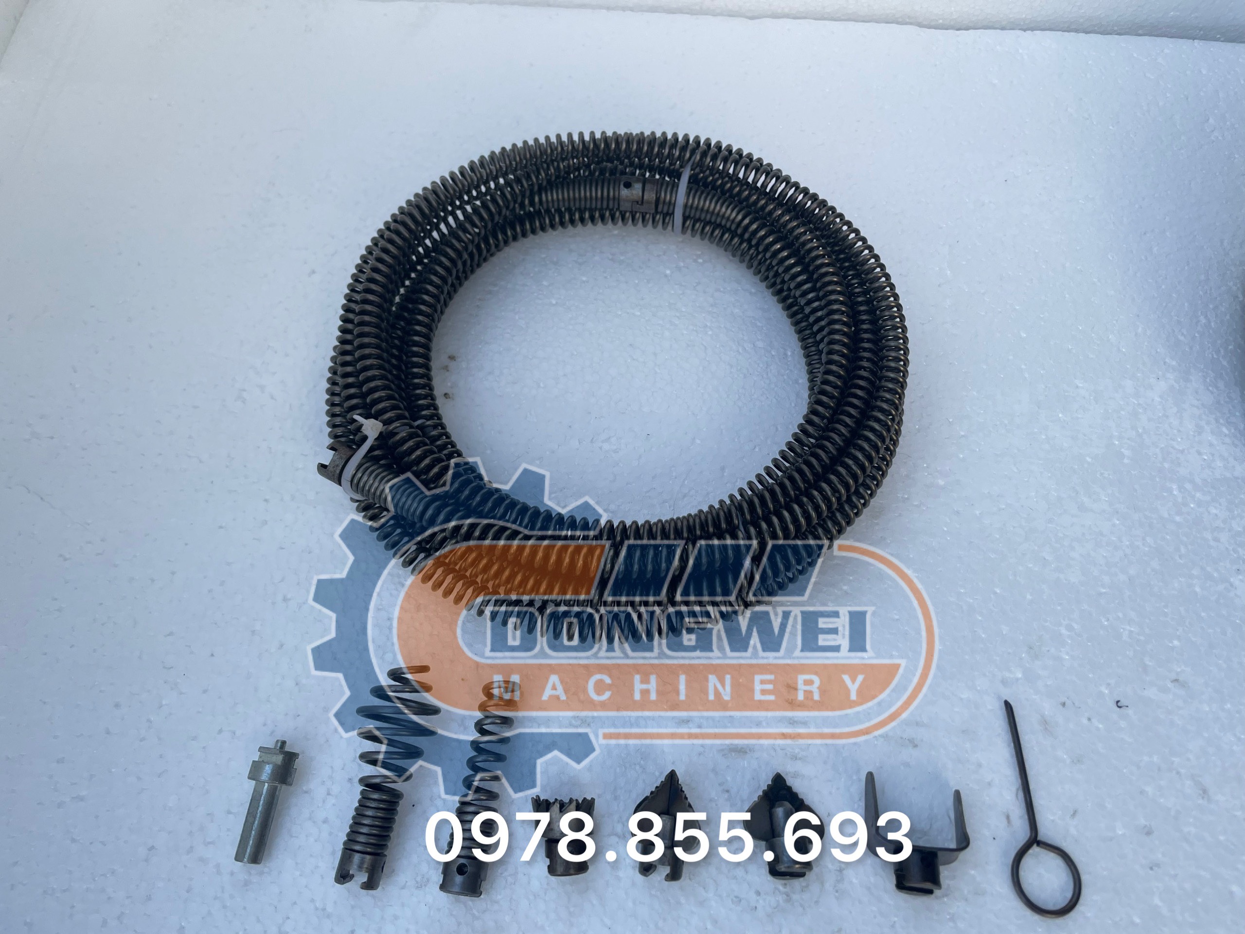 Dây thông tắc cống phi 12 dùng cho máy khoan dài 3m