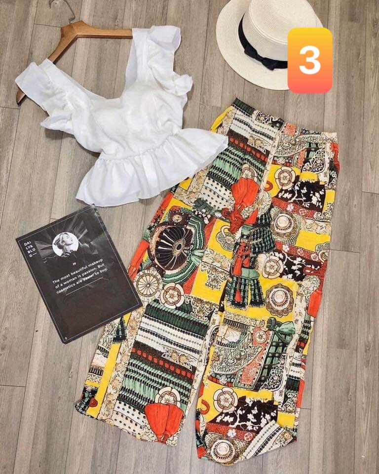 Set thổ cẩm áo thắt nơ