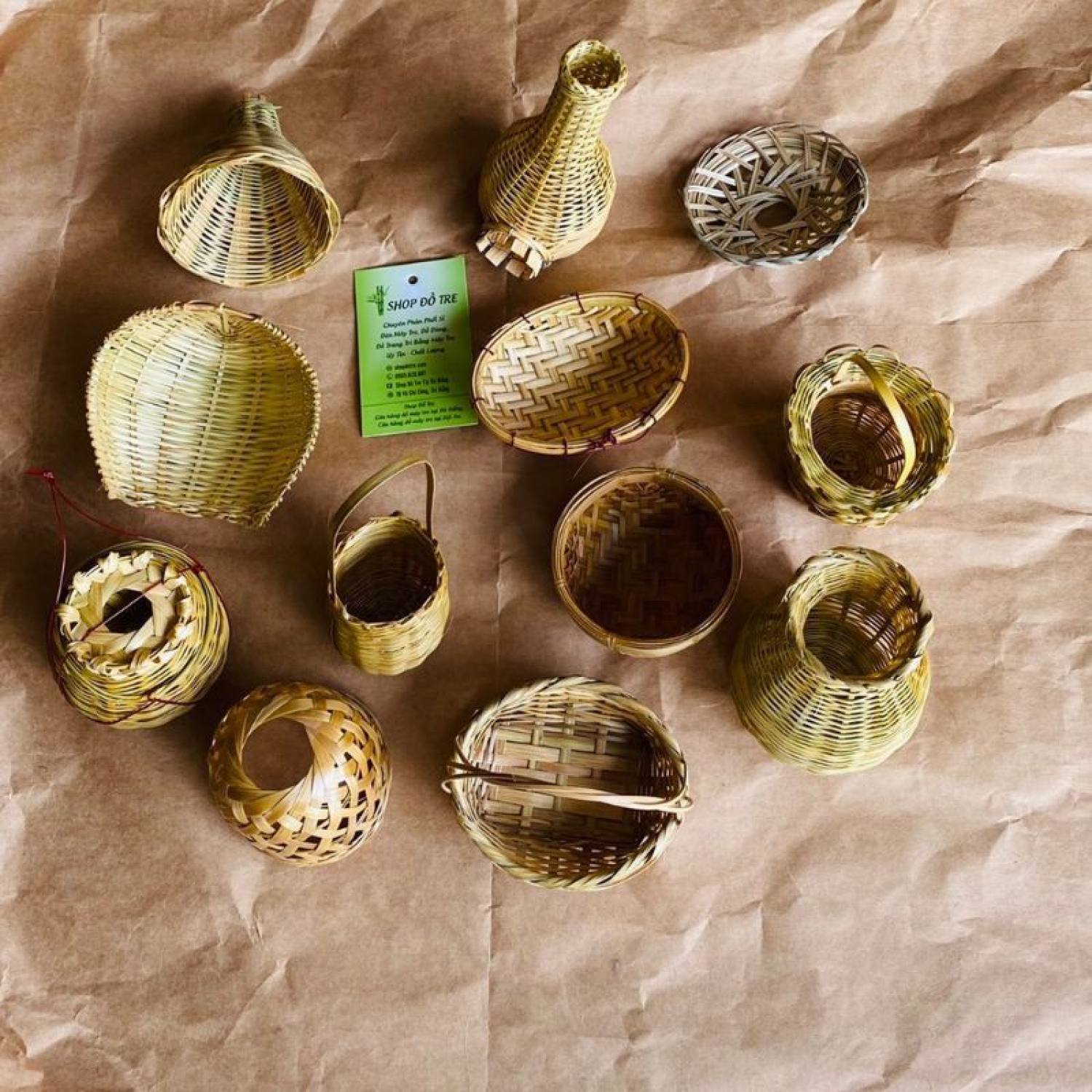 Set 12 món mây tre đan mini decor chụp ảnh giá xưởng lh 0978945425