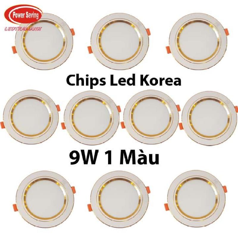 Combo 10 led âm trần 9w 1 màu viền Vàng