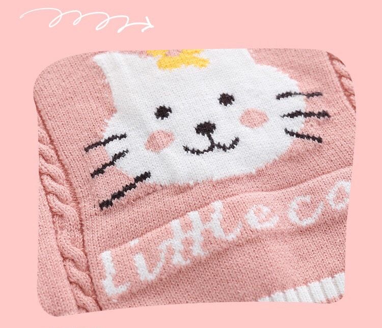Áo gile len cho bé gái từ 8-29kg