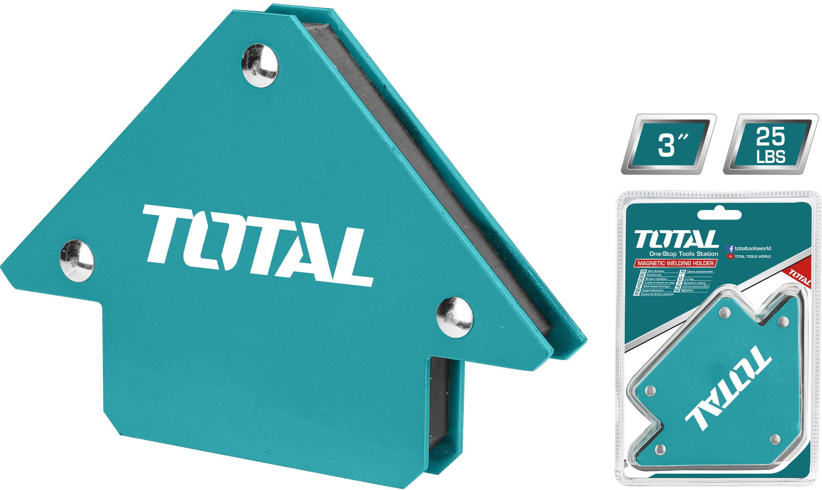 12KGS (25Lbs) Ke nam châm hàn 3 góc Total TAMWH25032