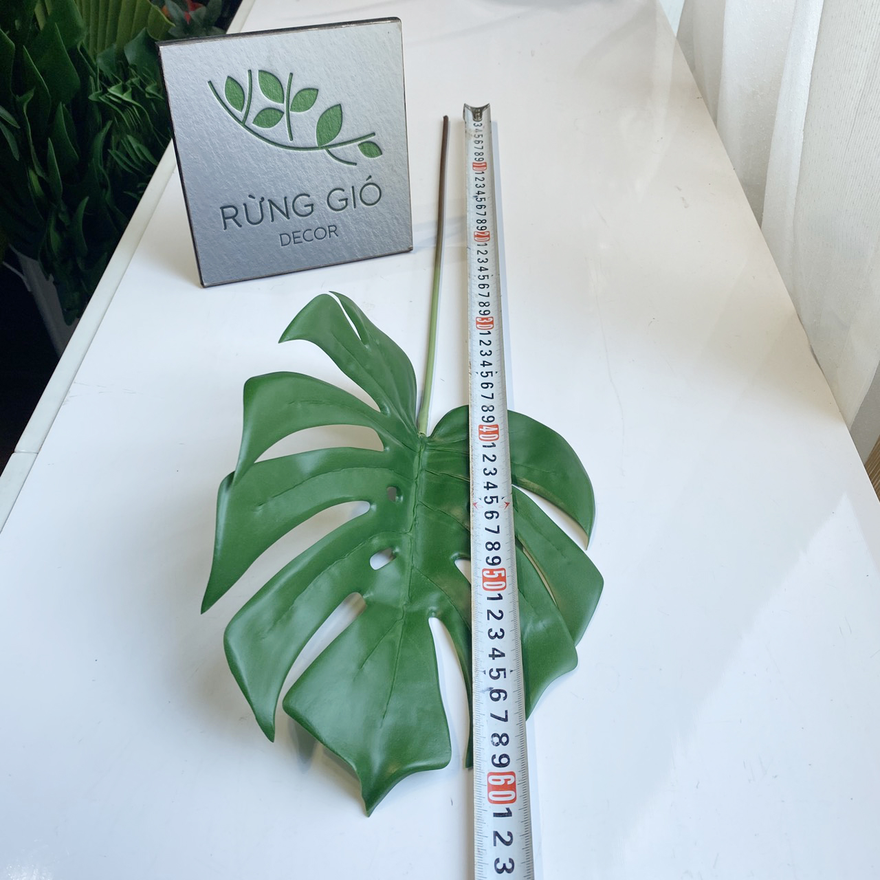 1 cành Lá trầu bà , lé xẻ nhân tạo