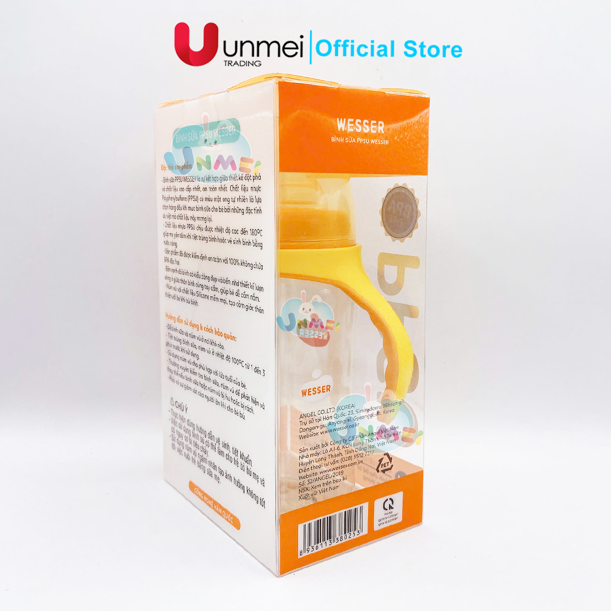 Bình Sữa Wesser PPSU 260ml (CỔ RỘNG)