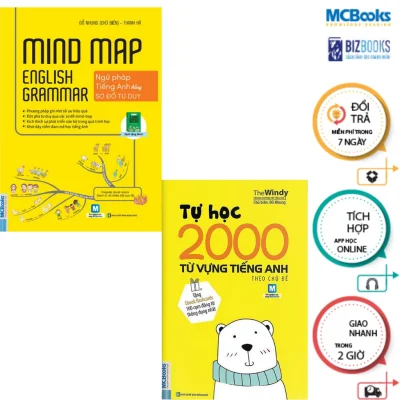Combo Mindmap English Grammar - Ngữ Pháp Tiếng Anh Bằng Sơ Đồ Tư Duy - Tự Học 2000 Từ Vựng Tiếng Anh Theo Chủ đề