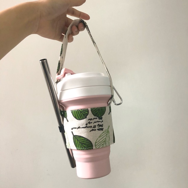 [HCM]Quai Vải Xách Ly (Có Chỗ Để Ống Hút)
