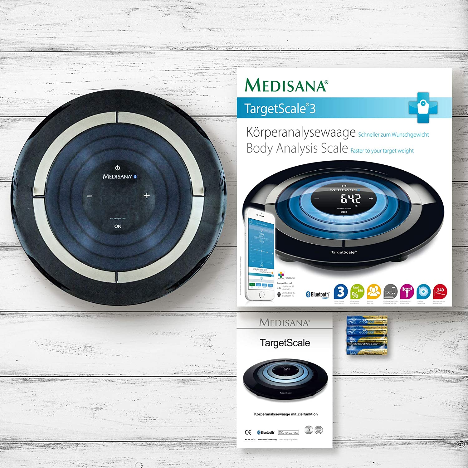 Cân đo phân tích cơ thể Medisana TargetScale 3 [ Nhập Đức bh 3 năm ]
