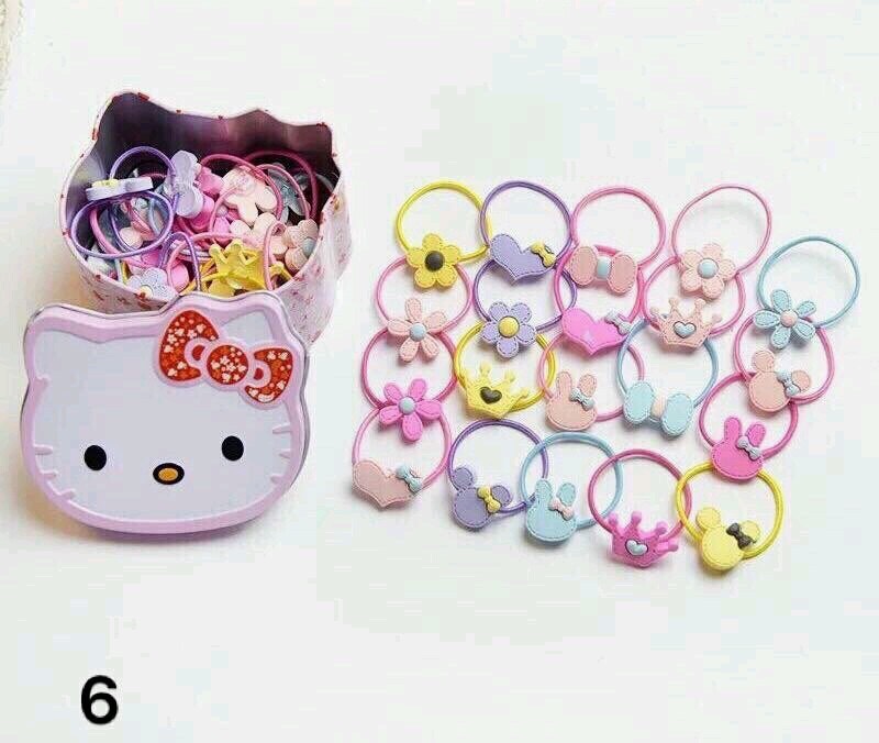 [HCM]HỘP 40 DÂY CỘT TÓC HELLO KETTY CHO BÉ - 40 DÂY CỘT TÓC HELLO KITTY