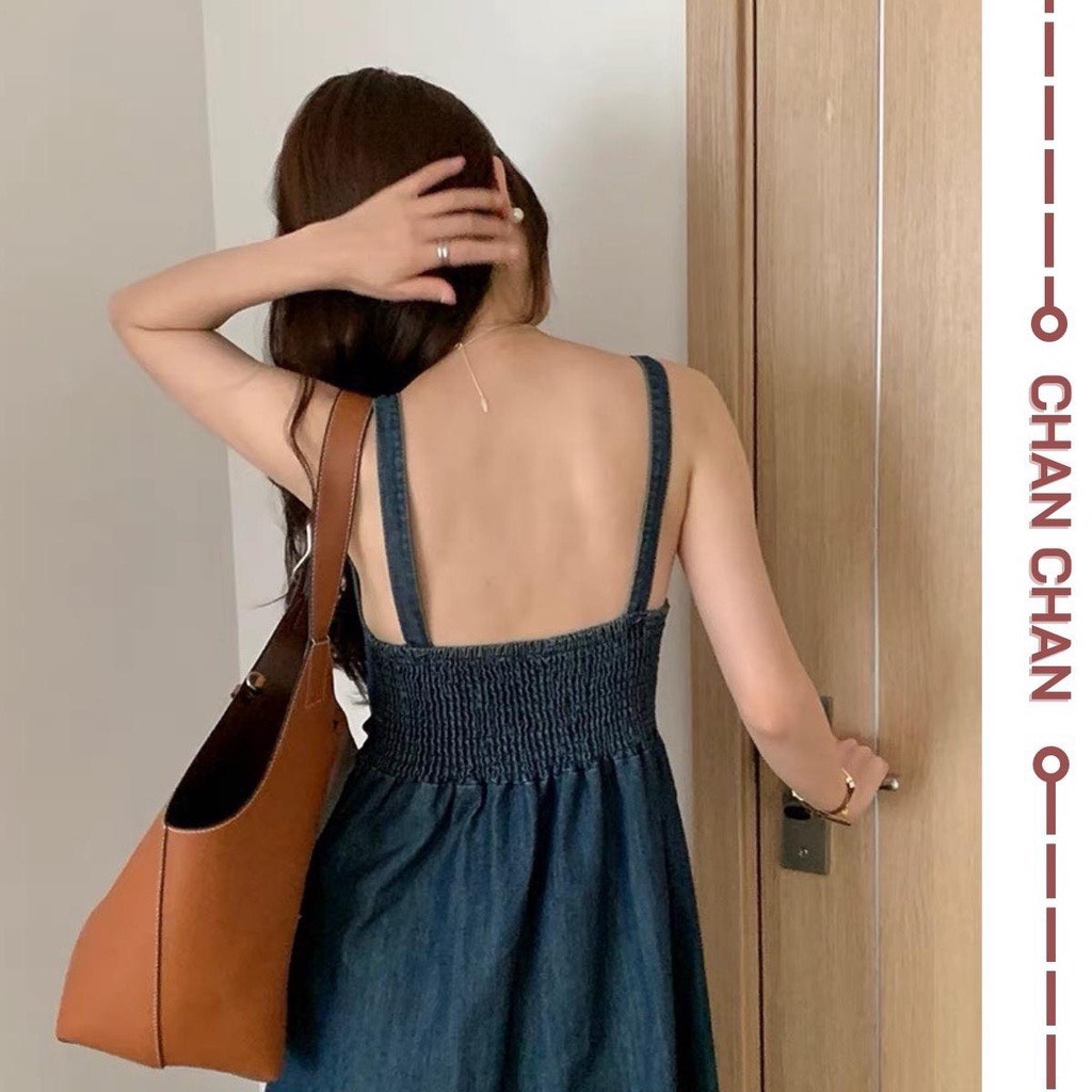 Đầm Jean Demin Nút Siêu Xinh