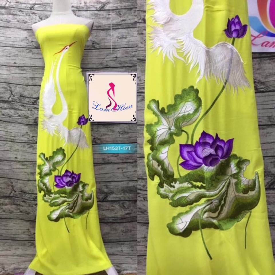 Vải áo dài thêu cao cấp LH153