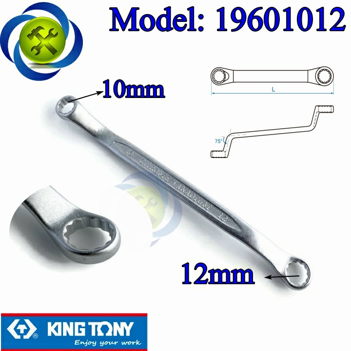[HCM]Cờ lê hai đầu tròng 10mm và 12mm Kingtony 19601012