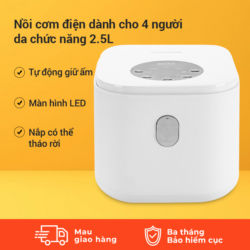 Nồi cơm điện đa năng ZOLELE ZB002 2.5L ( lòng nồi 1.2L)