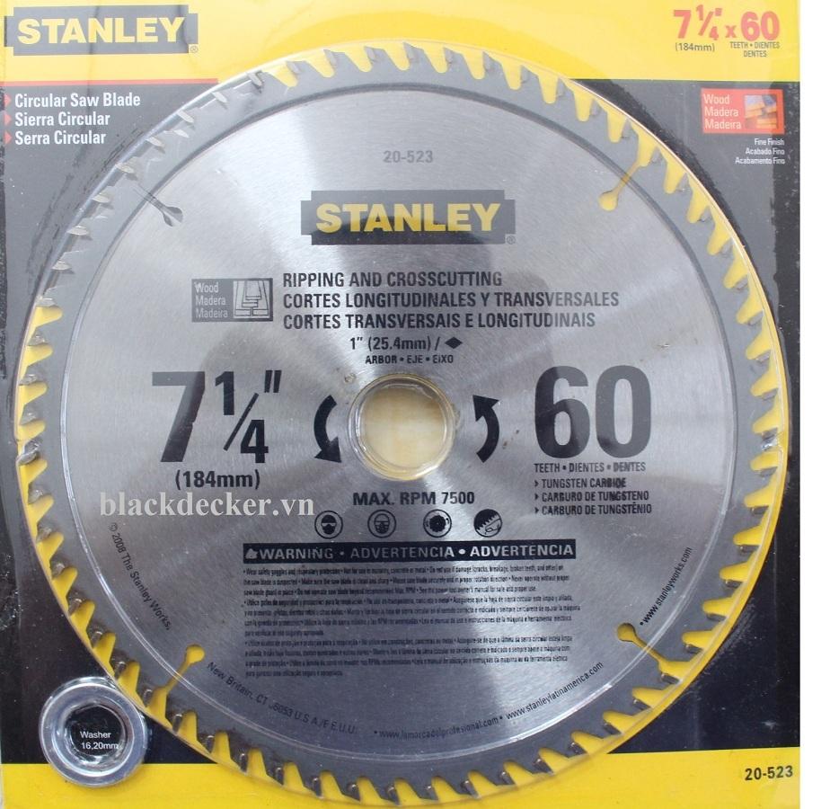 LƯỠI CƯA GỖ STANLEY 184MM  X 60T 20-523